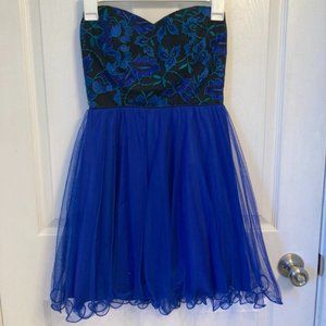 Homecoming- Juniors' Embroidered Strapless Dress